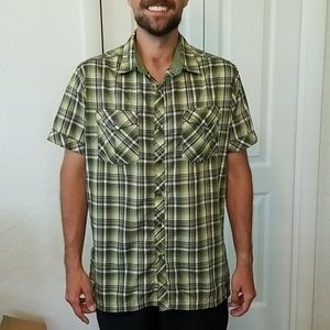 Green Plaid Snap Down Khül Shirt